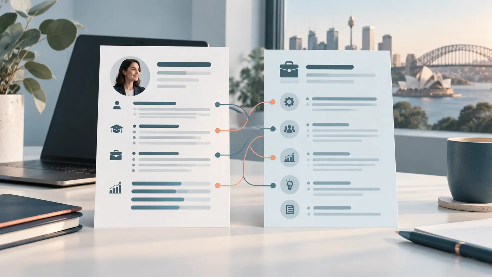CV being tailored to match a job description